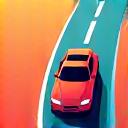 Car on road icon.